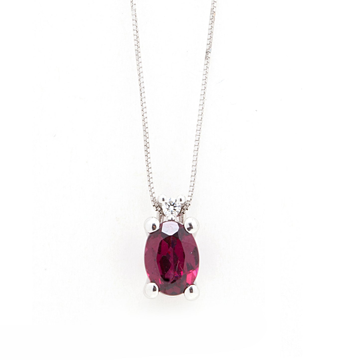 Collana donna Rodolite e Diamante DI LEO