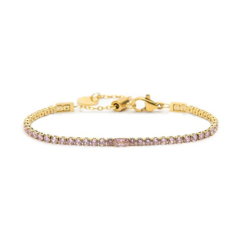 Bracciale tennis 2,5mm con zircone centrale MARLÙ 31BR0006G-LF