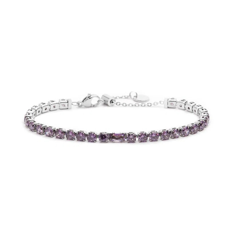 Bracciale tennis 4mm con zircone centrale MARLÙ 31BR0007-P