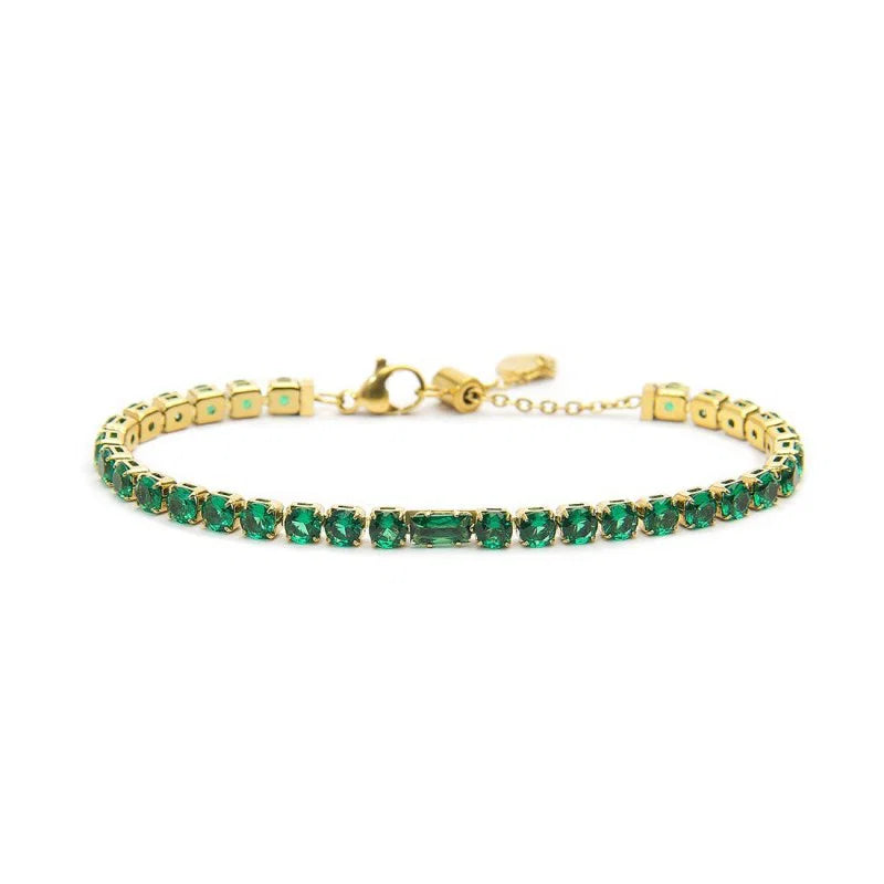 Bracciale tennis 4mm con zircone centrale MARLÙ 31BR0007G-S
