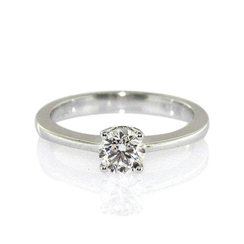 Anello solitario oro 18kt e diamante DI LEO - Biondo Gioielli