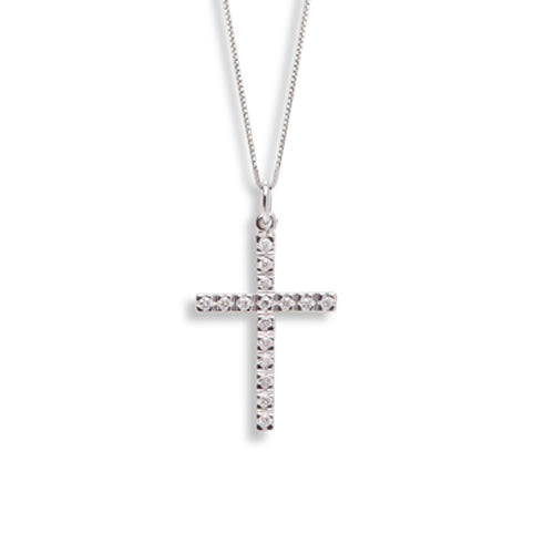 Collana con croce di diamanti DI LEO