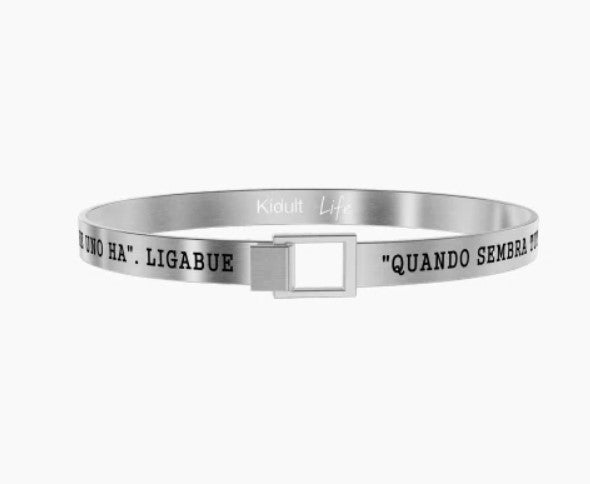 Bracciale uomo KIDULT Ligabue Collection Il giorno di dolore che uno ha - Biondo Gioielli