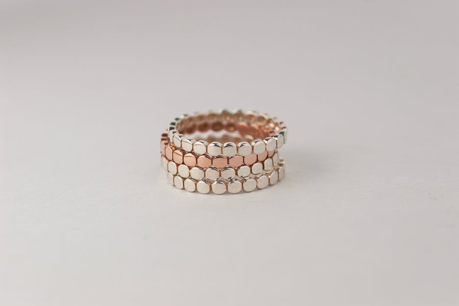 Anello donna in oro rosa CUORI & FRECCE