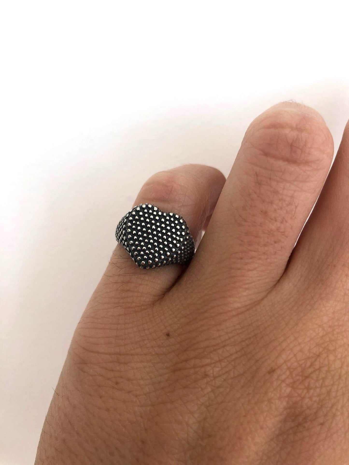 Anello chevalier da mignolo argento