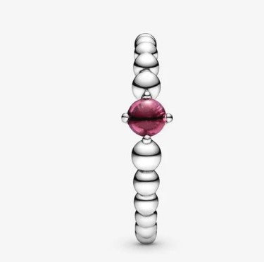 Anello PANDORA rosso fuoco decorato con sfere - Biondo Gioielli