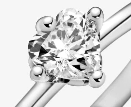 Anello PANDORA solitario con cuore - Biondo Gioielli