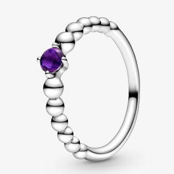 Anello PANDORA viola decorato con sfere