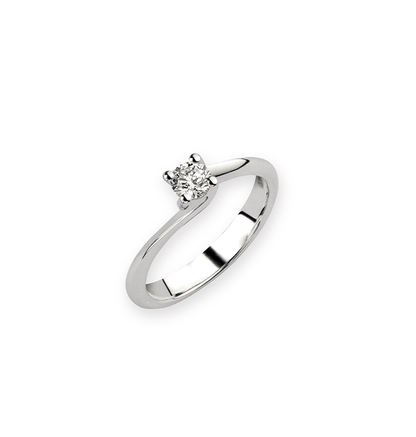 Anello Solitario Oro e Diamanti NAMURI - Biondo Gioielli