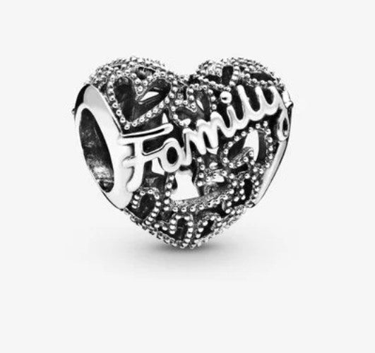 Charm PANDORA Cuore della famiglia - Biondo Gioielli