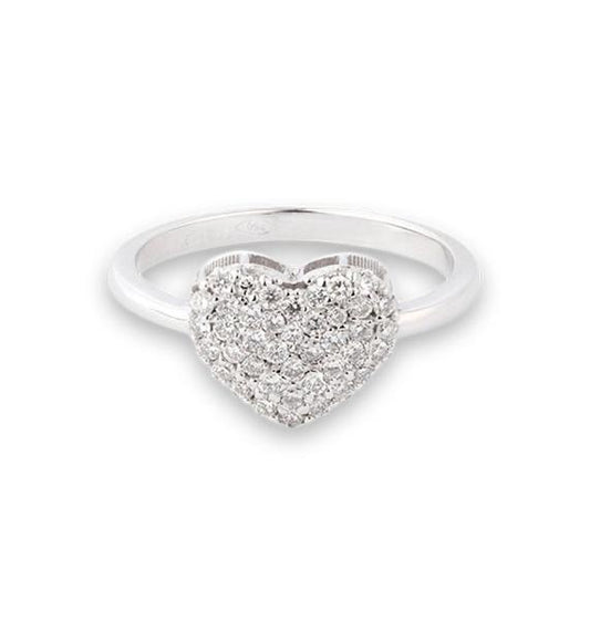 Anello cuore in oro 18kt e diamanti - Biondo Gioielli