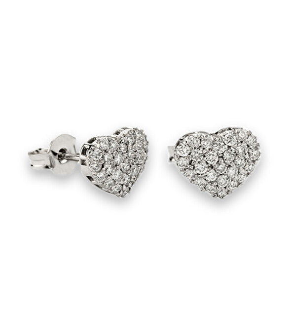 Orecchini cuore in oro 18kt e diamanti NAMURI - Biondo Gioielli