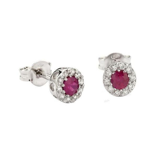 Orecchini oro 18kt e rubino NAMURI - Biondo Gioielli