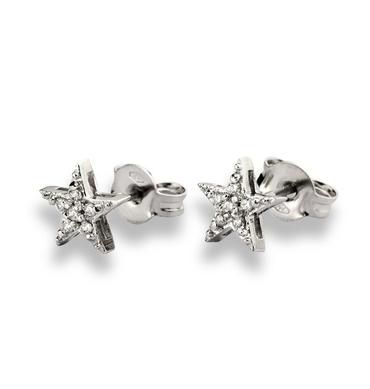 Orecchini stella in oro 18kt e diamanti NAMURI - Biondo Gioielli