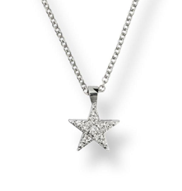 Pendente stella in oro 18kt e diamanti NAMURI - Biondo Gioielli