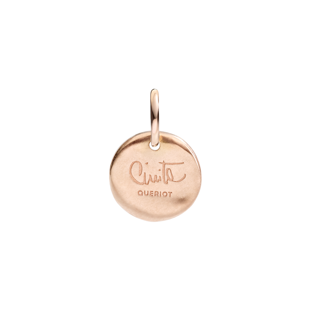 Ciondolo Moneta QUERIOT Lettera F - Biondo Gioielli