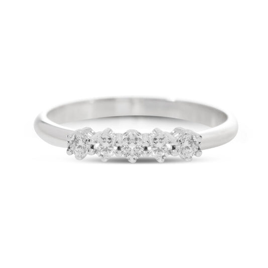 Anello Veretta 5pt donna oro e diamanti DI LEO