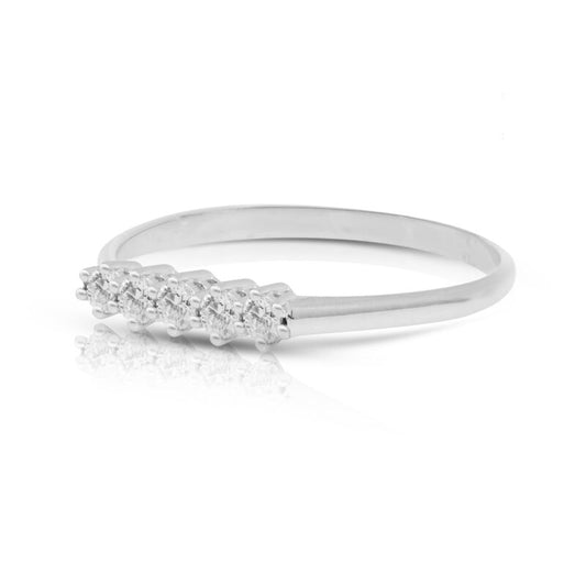 Anello Veretta 5pt donna oro e diamanti DI LEO