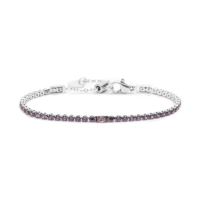Bracciale tennis 2,5mm con zircone centrale MARLÙ 31BR0006-P