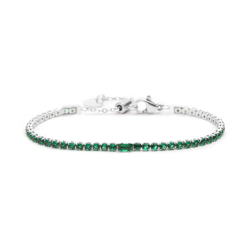 Bracciale tennis 2,5mm con zircone centrale MARLÙ 31BR0006-S