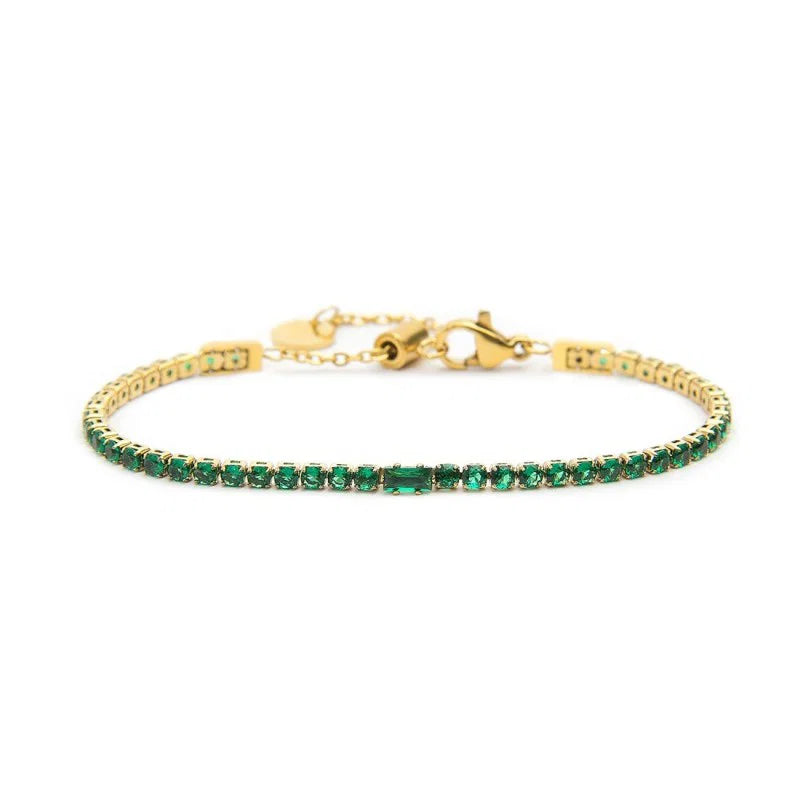 Bracciale tennis 2,5mm con zircone centrale MARLÙ 31BR0006G-S