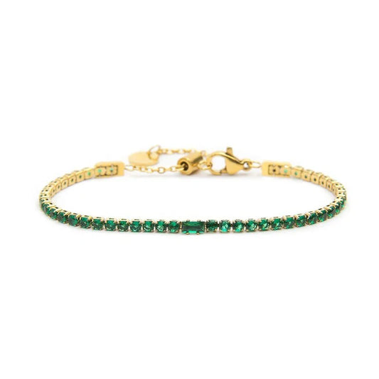 Bracciale tennis 2,5mm con zircone centrale MARLÙ 31BR0006G-S