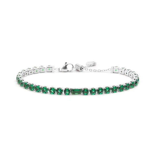 Bracciale tennis 4mm con zircone centrale MARLÙ 31BR0007-S
