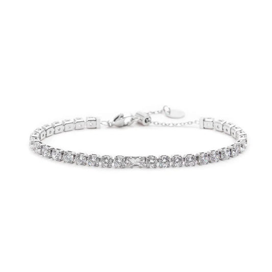 Bracciale tennis 4mm con zircone centrale MARLÙ 31BR0007-W