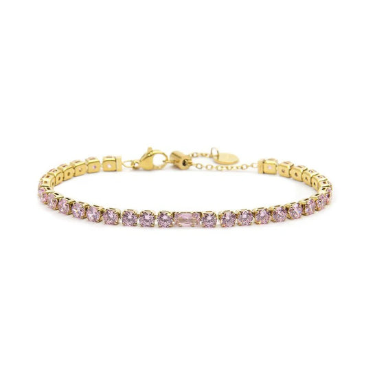 Bracciale tennis 4mm con zircone centrale MARLÙ 31BR0007G-LF
