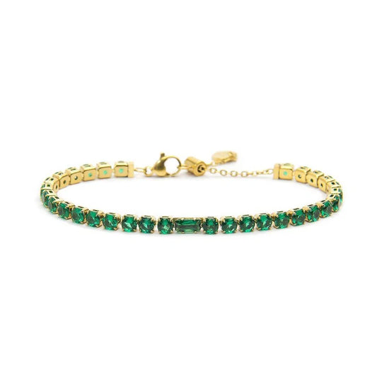 Bracciale tennis 4mm con zircone centrale MARLÙ 31BR0007G-S