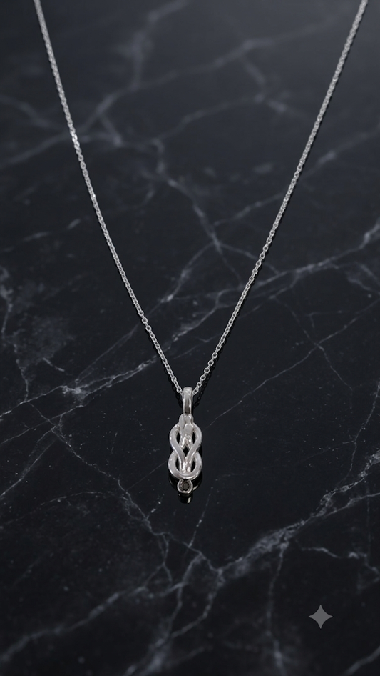 Collana uomo in oro bianco e diamante nero PGgioielli CIOUOMO12N