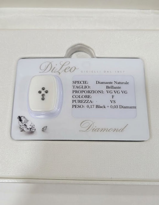 Diamante bianco e nero in blister