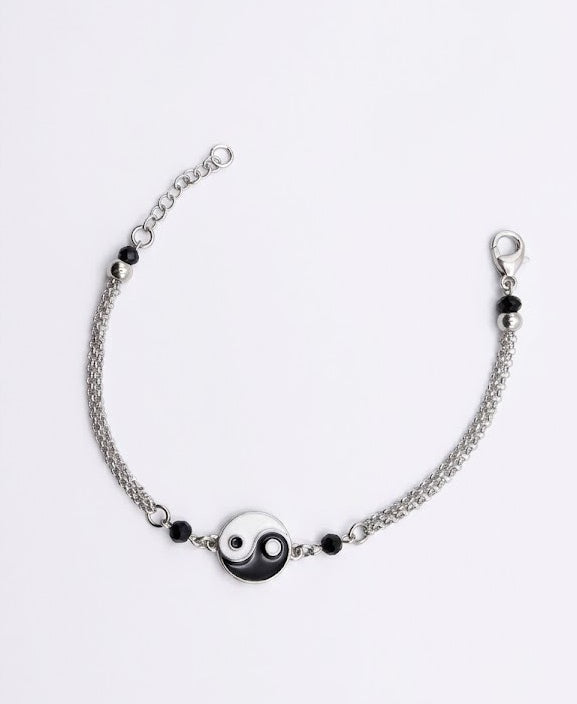 Bracciale donna in argento Ying Yang