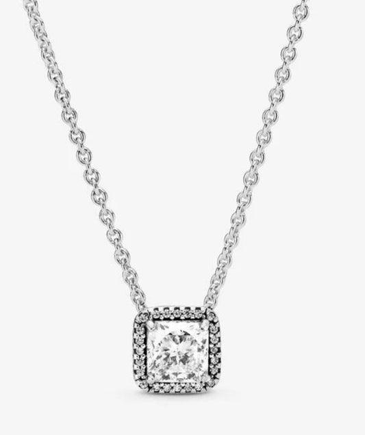 Collana con Punto Luce quadrato scintillante PANDORA - Biondo Gioielli