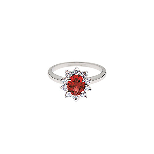 Anello donna Rubino e Diamanti DI LEO