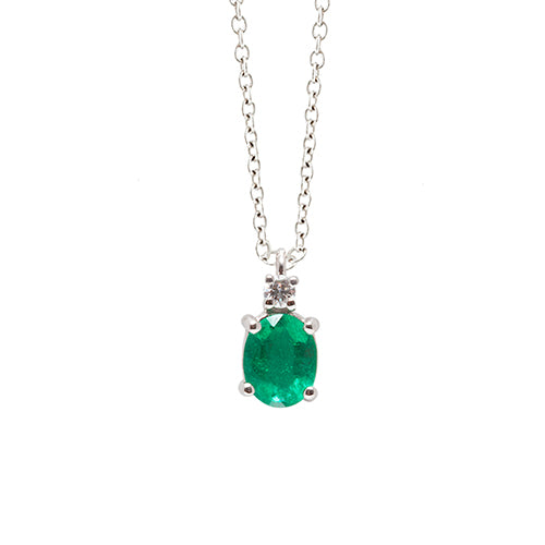 Collana donna Smeraldo e Diamanti DI LEO