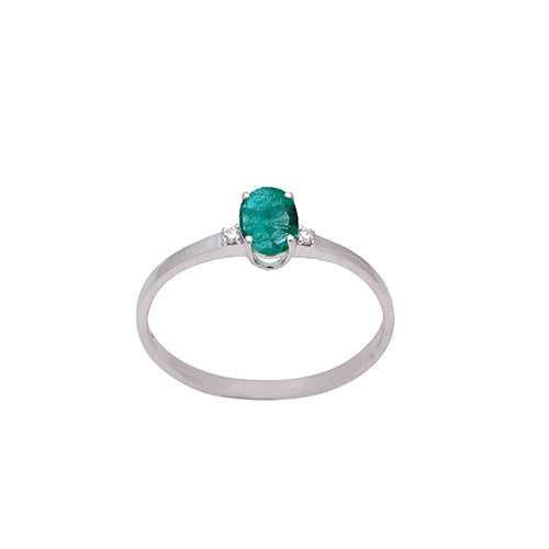 Anello donna Smeraldo e Diamanti DI LEO