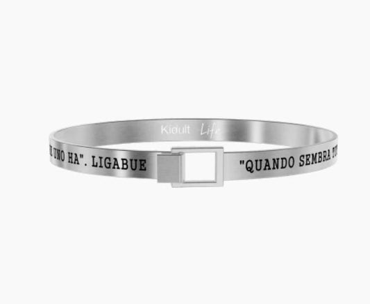 Bracciale uomo KIDULT Ligabue Collection Il giorno di dolore che uno ha - Biondo Gioielli