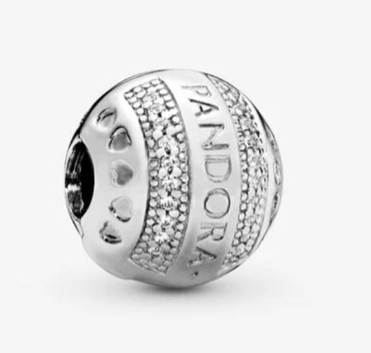 Clip sferica con logo PANDORA - Biondo Gioielli