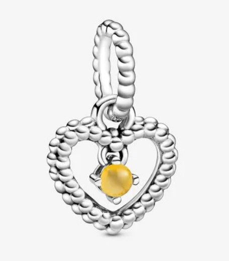 Charm PANDORA a cuore con sfere Purely - Biondo Gioielli