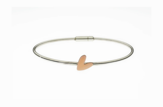 Bracciale rigido donna in argento CUORI & FRECCE