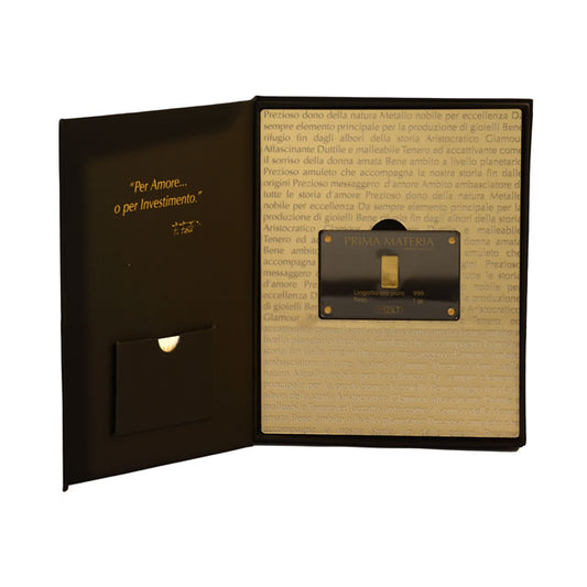 Lingotti in blister oro 24kt PRIMA MATERIA - Biondo Gioielli