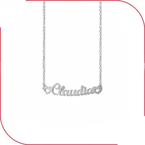 Collana Nome Piccola con cuori NOMISSIMO - Biondo Gioielli