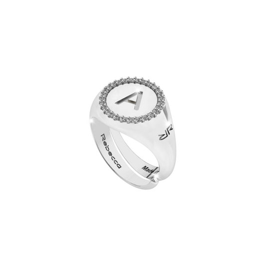 Anello donna REBECCA Lettera A - Biondo Gioielli