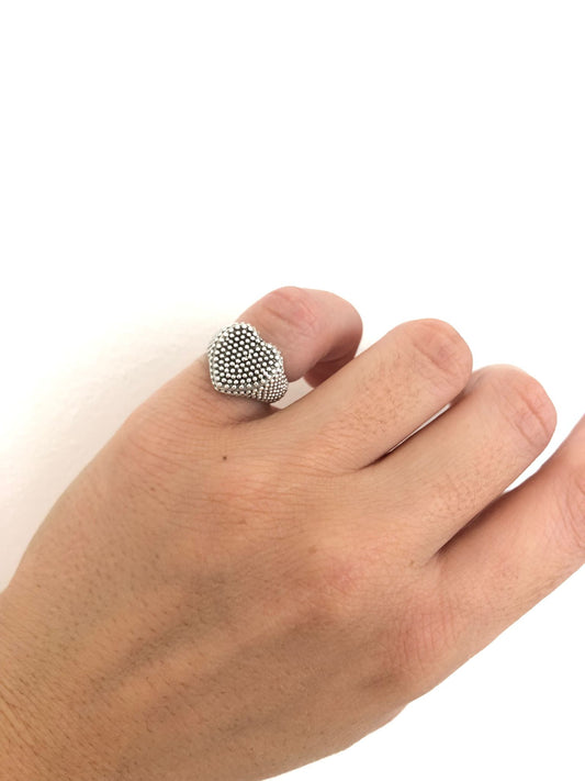 Anello chevalier da mignolo argento