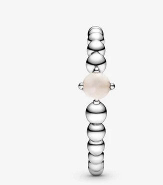 Anello PANDORA rosa cipria decorato con sfere - Biondo Gioielli
