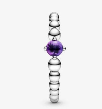 Anello PANDORA viola decorato con sfere - Biondo Gioielli