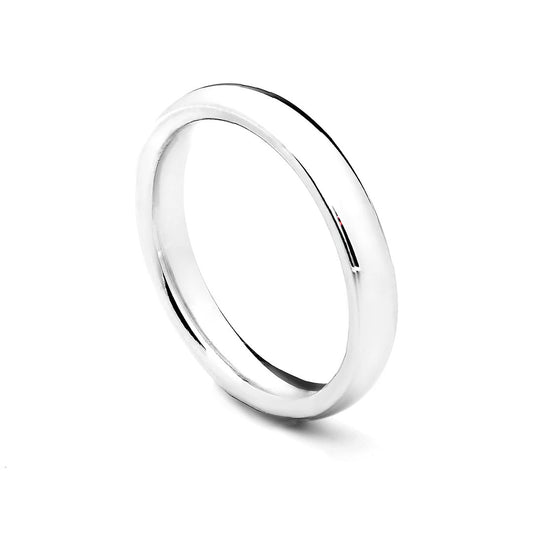 Fede comoda in oro bianco 18KT UNOAERRE
