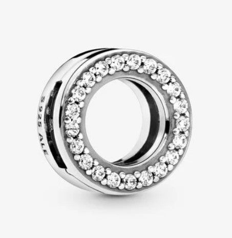 Charm PANDORA Cerchio di pavé - Biondo Gioielli
