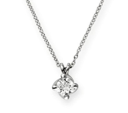 Pendente Solitario Oro e Diamanti NAMURI - Biondo Gioielli